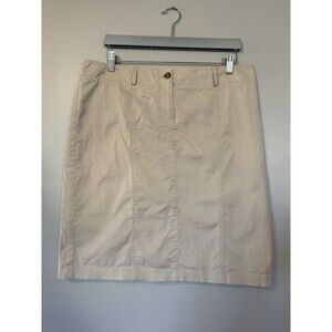 Burberry London Womens Lined Zip Midi Dress Skirt Cream Size Us 12 Ita 46